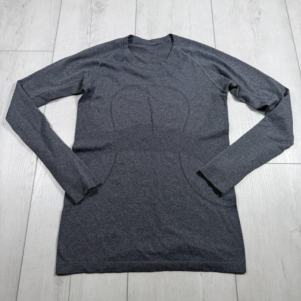 Lululemon Swiftly Tech Long Sleeve Women's 8 Running Yoga Gray Pilates